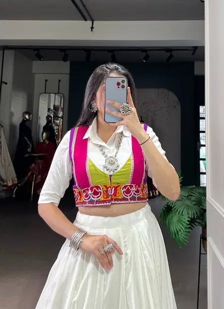 Multi Colour Lehenga With Shirt Koti Indo Western Collection NNK1660